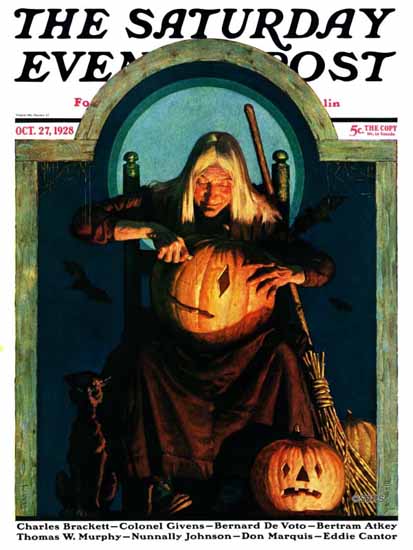Frederic Stanley Saturday Evening Post Halloween 1928_10_27 | The Saturday Evening Post Graphic Art Covers 1892-1930