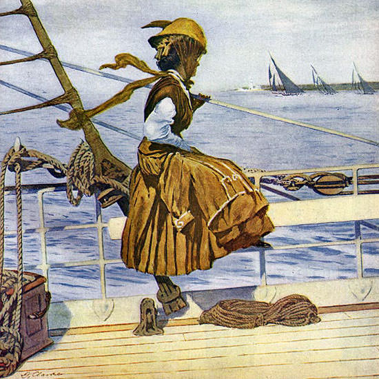 G Clarke Life Humor Magazine 1908-08-20 Copyright crop | Best of Vintage Cover Art 1900-1970