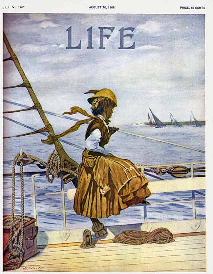 G Clarke Life Humor Magazine 1908-08-20 Copyright | LIFE 1891-1936 G Clarke Life Humor Magazine 1908-08-20 Copyright | Life Magazine Graphic Art Covers 1891-1936