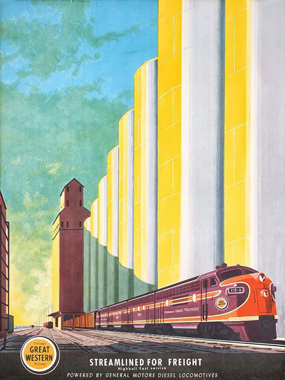 GM Diesel Locomotives Great Western 1950s | Vintage Ad and Cover Art 1891-1970
