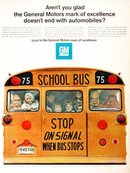 GM General Motors Schoolbus 1967 Stop | Vintage Cars 1891-1970