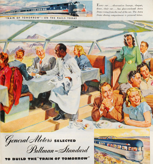 GM Selected Pullman Standard Train 1950s | Vintage Ad and Cover Art 1891-1970