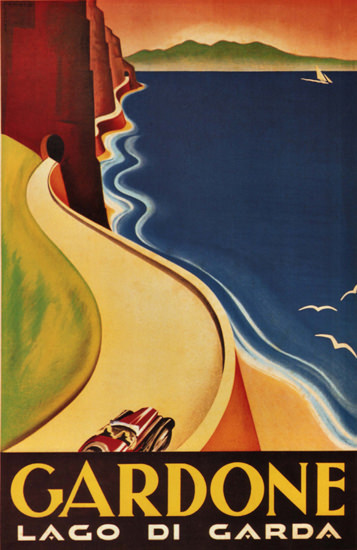 Gardone Lago Di Garda Italy Italia | Vintage Travel Posters 1891-1970