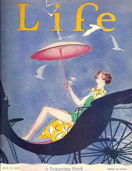 Garrett Price Life Magazine A Seagoing Hack 1926-07-22 Copyright | Life Magazine Graphic Art Covers 1891-1936