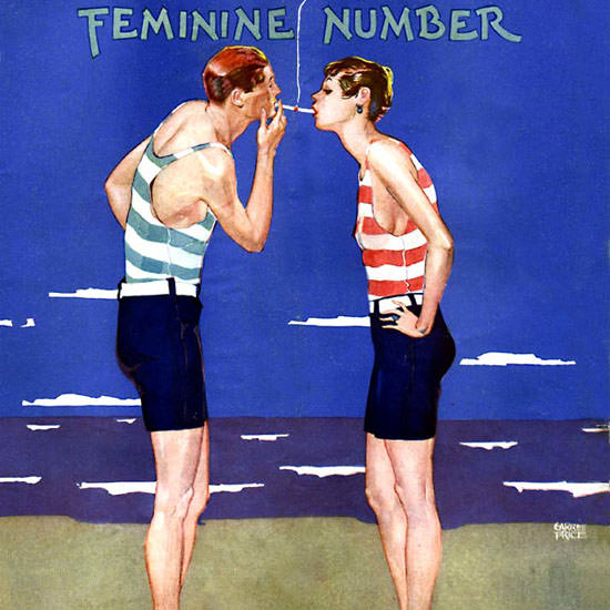 Garrett Price Life Magazine Feminine Number 1925-08-27 Copyright crop | Best of Vintage Cover Art 1900-1970