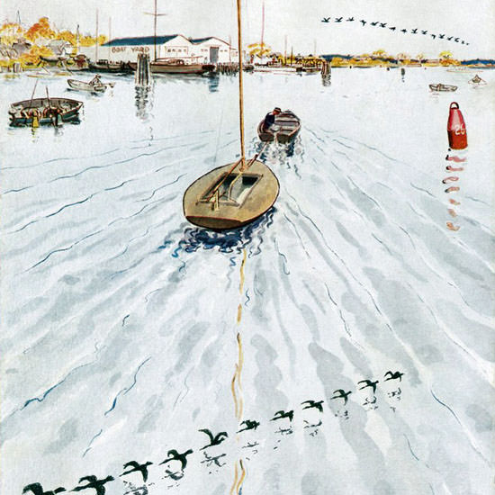 Garrett Price The New Yorker 1950_10_07 Copyright crop | Best of 1950s Ad and Cover Art