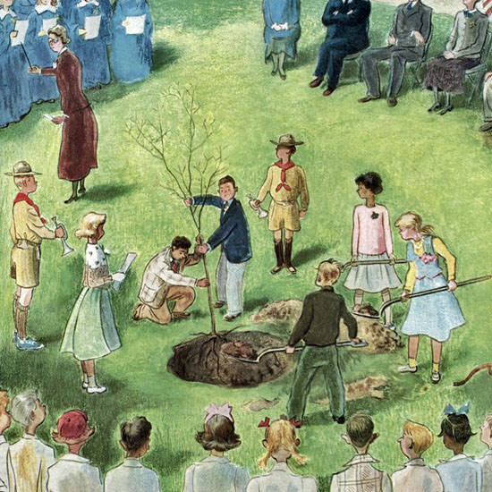 Garrett Price The New Yorker 1951_05_05 Copyright crop | Best of 1950s Ad and Cover Art