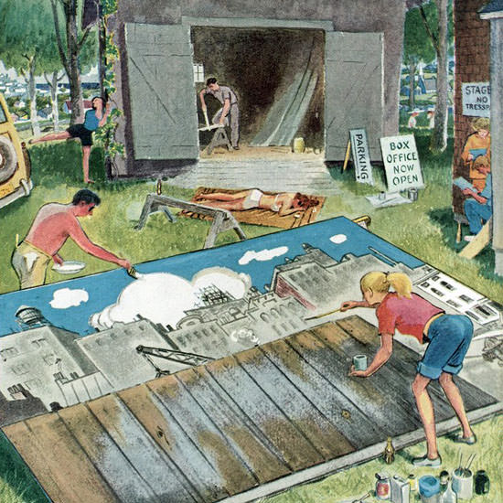 Garrett Price The New Yorker 1951_06_02 Copyright crop | Best of Vintage Cover Art 1900-1970