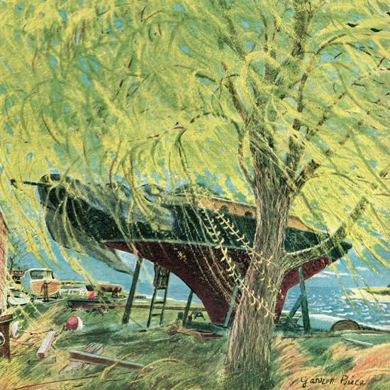 Garrett Price The New Yorker 1952_04_26 Copyright crop | Best of 1950s Ad and Cover Art