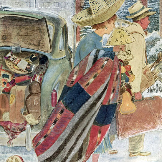 Garrett Price The New Yorker 1953_01_31 Copyright crop | Best of Vintage Cover Art 1900-1970