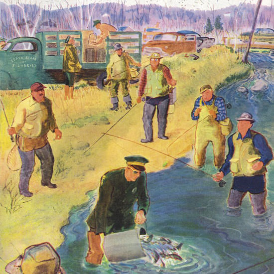 Garrett Price The New Yorker 1953_04_18 Copyright crop | Best of Vintage Cover Art 1900-1970