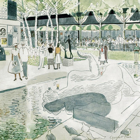 Garrett Price The New Yorker 1954_08_28 Copyright crop | Best of 1950s Ad and Cover Art