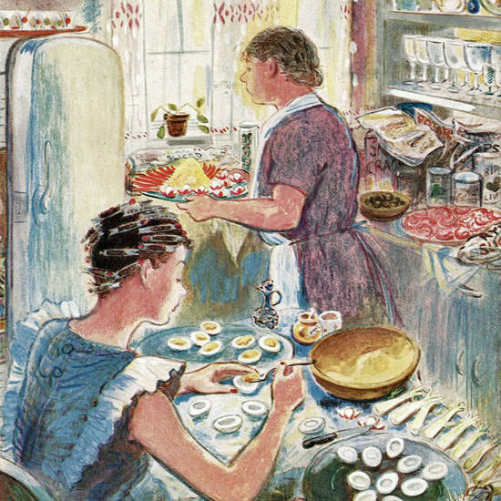 Garrett Price The New Yorker 1954_09_18 Copyright crop | Best of Vintage Cover Art 1900-1970