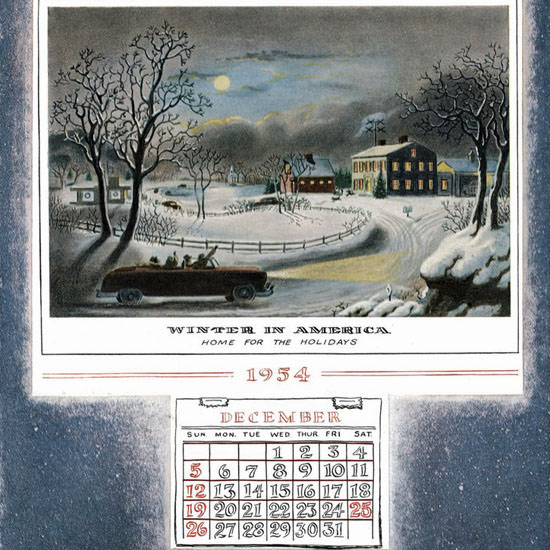 Garrett Price The New Yorker 1954_12_25 Copyright crop | Best of 1950s Ad and Cover Art