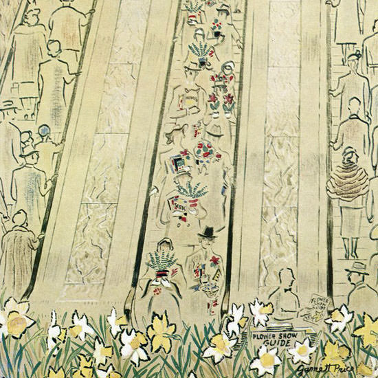 Garrett Price The New Yorker 1958_03_08 Copyright crop | Best of Vintage Cover Art 1900-1970