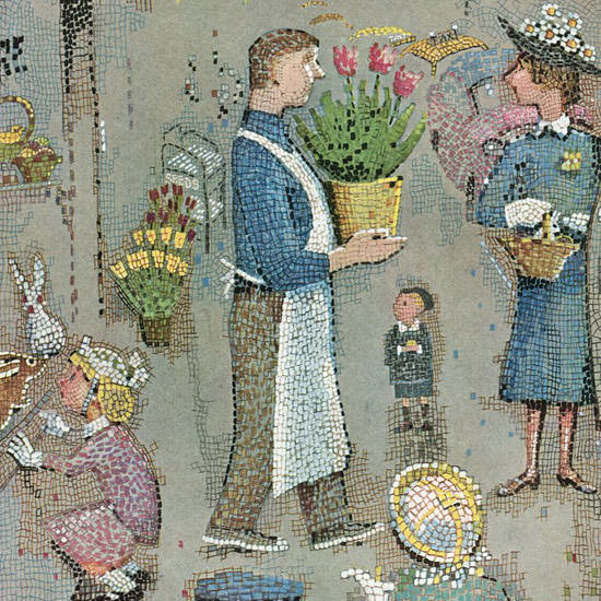 Garrett Price The New Yorker 1958_04_05 Copyright crop | Best of Vintage Cover Art 1900-1970