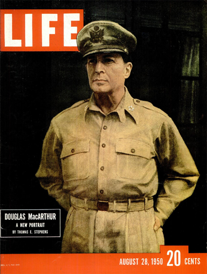 General Douglas MacArthur 28 Aug 1950 Copyright Life Magazine | Life Magazine Color Photo Covers 1937-1970
