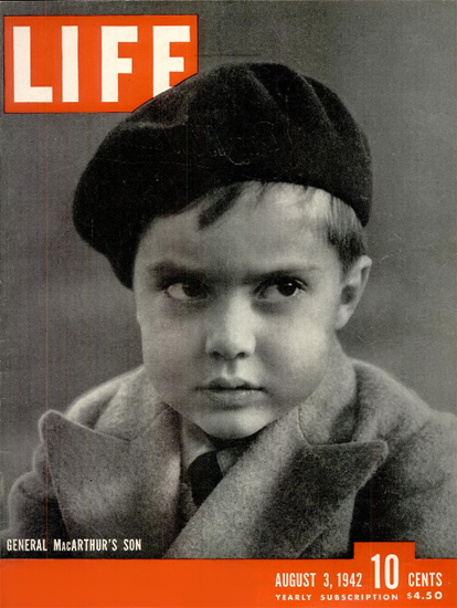 General MacArthurs Son 3 Aug 1942 Copyright Life Magazine | Life Magazine BW Photo Covers 1936-1970