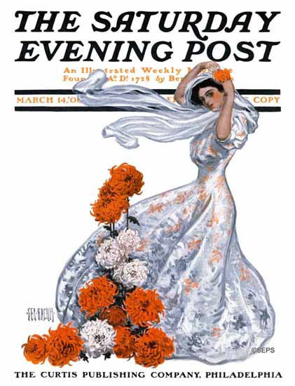 George Brehm Cover Artist Saturday Evening Post 1908_03_14 | The Saturday Evening Post Graphic Art Covers 1892-1930