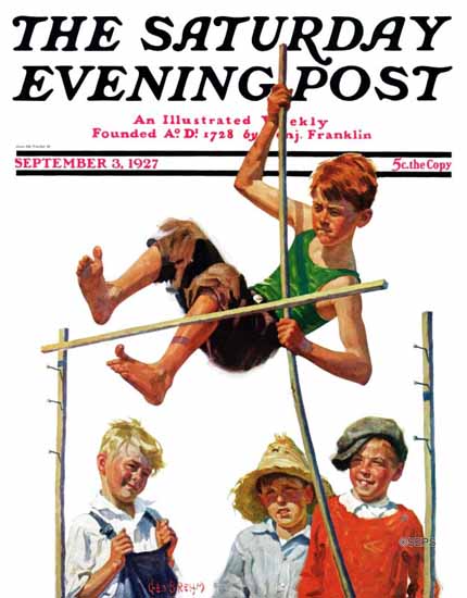 George Brehm Cover Artist Saturday Evening Post 1927_09_03 | The Saturday Evening Post Graphic Art Covers 1892-1930