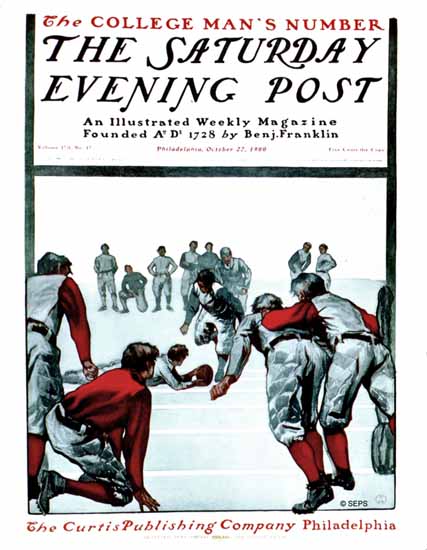 George Gibbs Artist Saturday Evening Post 1900_10_27 | The Saturday Evening Post Graphic Art Covers 1892-1930