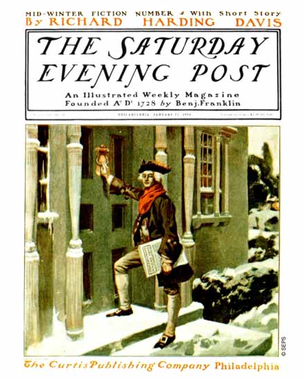 George Gibbs Saturday Evening Post 1900_01_27 | The Saturday Evening Post Graphic Art Covers 1892-1930