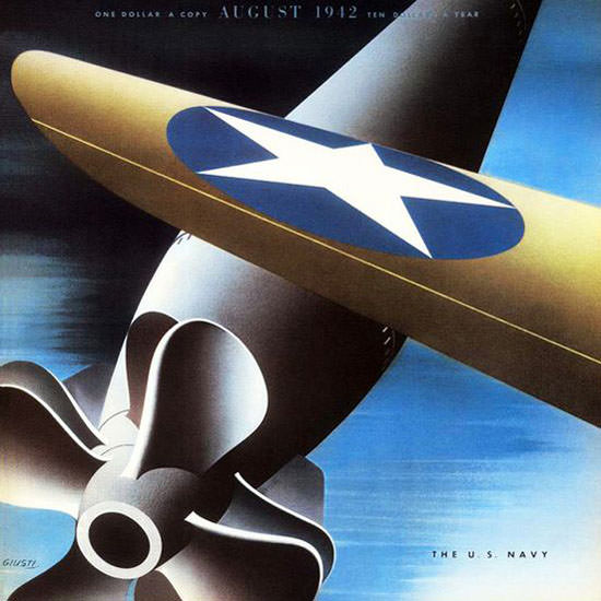 George Giusti Fortune Magazine August 1942 Copyright crop | Best of 1940s Ad and Cover Art