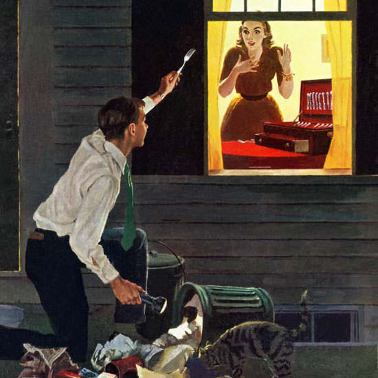 George Hughes Saturday Evening Post Fork 1959_10_03 Copyright crop | Best of 1950s Ad and Cover Art