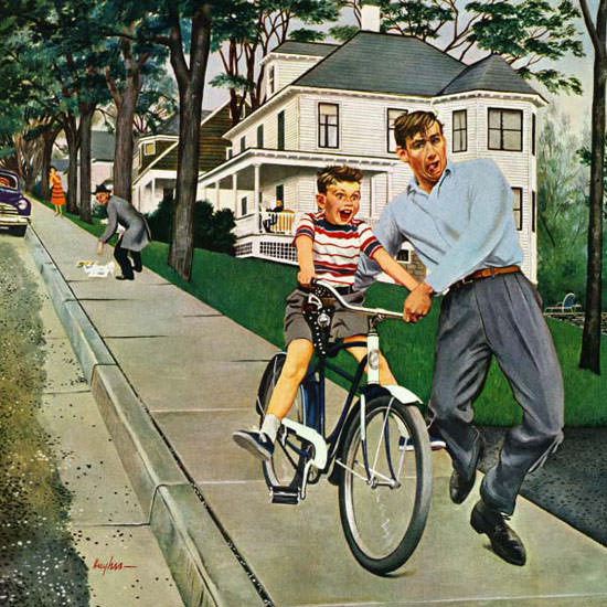 George Hughes Saturday Evening Post Lesson 1954_06_12 Copyright crop | Best of Vintage Cover Art 1900-1970