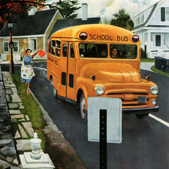 George Hughes Saturday Evening Post Lunch 1955_03_05 Copyright crop | Best of Vintage Cover Art 1900-1970