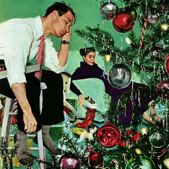 George Hughes Saturday Evening Post Tree 1949_12_24 Copyright crop | Best of 1940s Ad and Cover Art