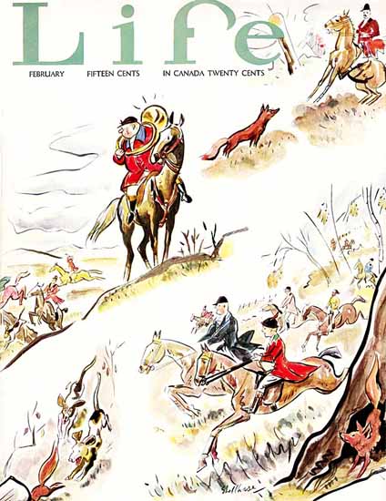 George Shellhase Life Humor Magazine 1935-02 Copyright | Life Magazine Graphic Art Covers 1891-1936