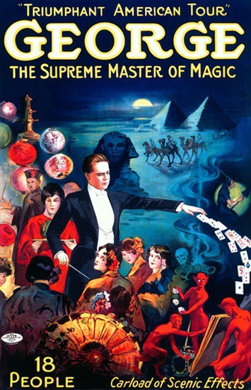 George The Spreme Master Of Magic | Vintage Ad and Cover Art 1891-1970