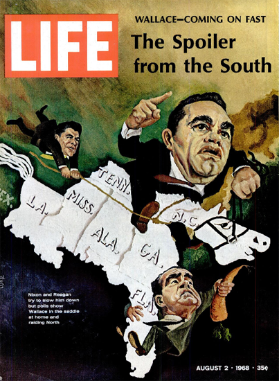 George Wallace Spoiler from North 2 Aug 1968 Copyright Life Magazine | Life Magazine Color Photo Covers 1937-1970