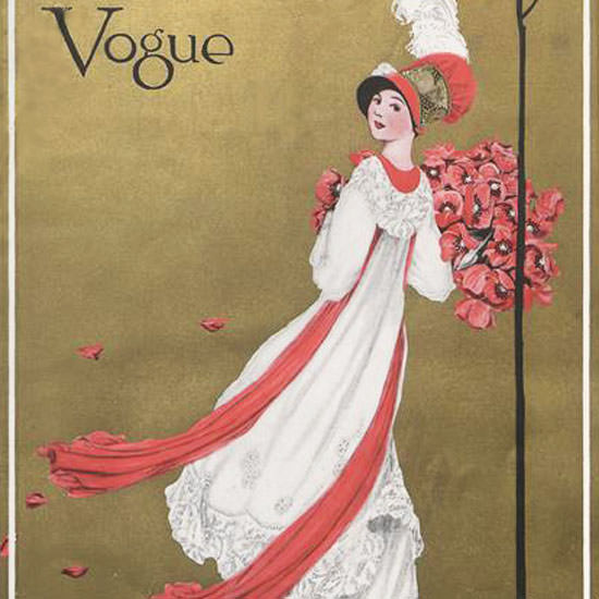 George Wolfe Plank Vogue Cover 1911-08-01 Copyright crop | Best of Vintage Cover Art 1900-1970