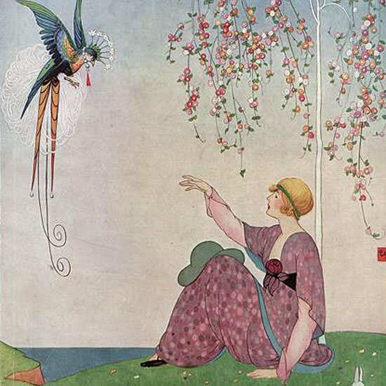 George Wolfe Plank Vogue Cover 1914-03-15 Copyright crop | Best of Vintage Cover Art 1900-1970