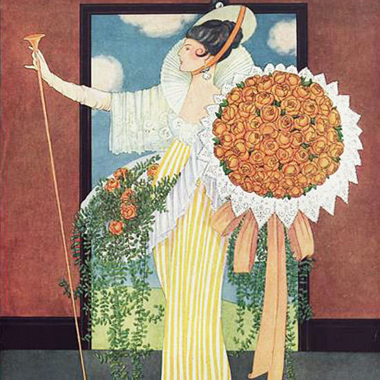George Wolfe Plank Vogue Cover 1914-05-15 Copyright crop | Best of 1891-1919 Ad and Cover Art