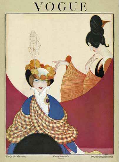 George Wolfe Plank Vogue Cover 1919-10-01 Copyright | Vogue Magazine Graphic Art Covers 1902-1958