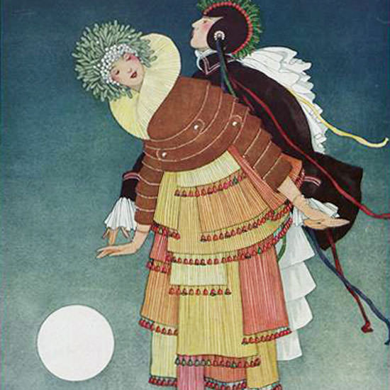 George Wolfe Plank Vogue Cover 1920-12-01 Copyright crop | Best of Vintage Cover Art 1900-1970