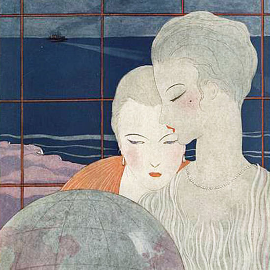 Georges Lepape Vogue Cover 1917-12-15 Copyright crop | Best of 1891-1919 Ad and Cover Art