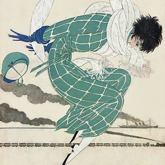 Georges Lepape Vogue Cover 1918-06-01 Copyright crop | Best of Vintage Cover Art 1900-1970