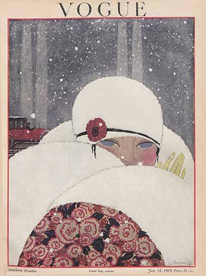 Georges Lepape Vogue Cover 1919-01-15 Copyright Sex Appeal | Sex Appeal Vintage Ads and Covers 1891-1970