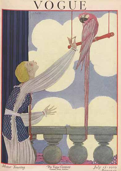 Georges Lepape Vogue Cover 1919-07-15 Copyright | Vogue Magazine Graphic Art Covers 1902-1958