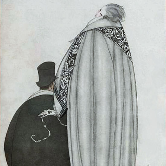 Georges Lepape Vogue Cover 1920-10-15 Copyright crop | Best of Vintage Cover Art 1900-1970