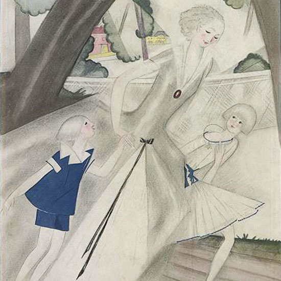 Georges Lepape Vogue Cover 1921-08-15 Copyright crop | Best of Vintage Cover Art 1900-1970