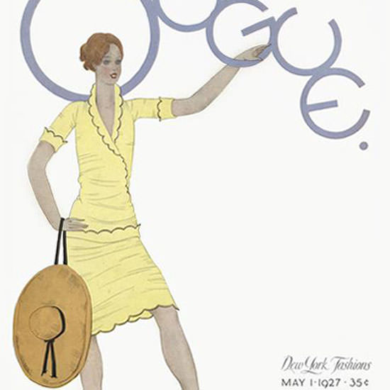 Georges Lepape Vogue Cover 1927-05-01 Copyright crop | Best of Vintage Cover Art 1900-1970