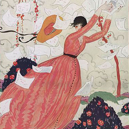 Georges Lepape Vogue Cover 1928-03-15 Copyright crop | Best of Vintage Cover Art 1900-1970