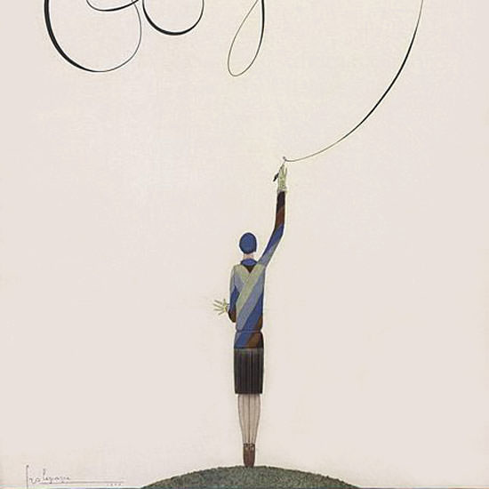 Georges Lepape Vogue Cover 1929-02-02 Copyright crop | Best of Vintage Cover Art 1900-1970
