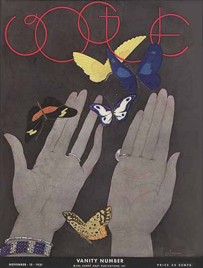 Georges Lepape Vogue Cover 1931-11-15 Copyright | Vogue Magazine Graphic Art Covers 1902-1958