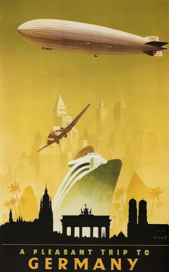 Germany A Pleasant Trip 1936 Jupp Wiertz | Vintage Travel Posters 1891-1970